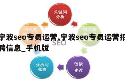 宁波seo专员运营,宁波seo专员运营招聘信息_手机版