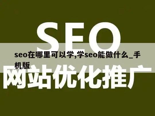 seo在哪里可以学,学seo能做什么_手机版